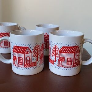 Set of 4 coffee mugs